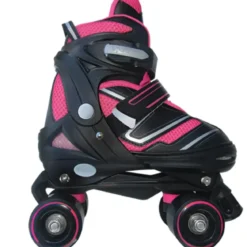 Pattini Bambini 2 in 1 M 34-37 Trasformabili a Rotelle in Linea Fucsia