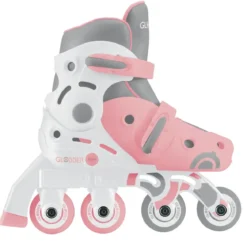 Pattini Bambini Regolabili 2 in 1 Rosa Taglia 30-33 Inline e Learning