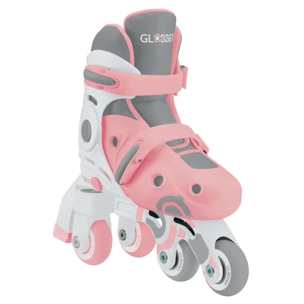 Pattini Bambini Regolabili 2 in 1 Rosa Taglia 30-33 Inline e Learning