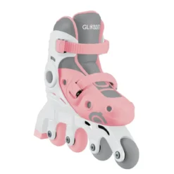 Pattini Bambini Regolabili 2 in 1 Rosa Taglia 30-33 Inline e Learning