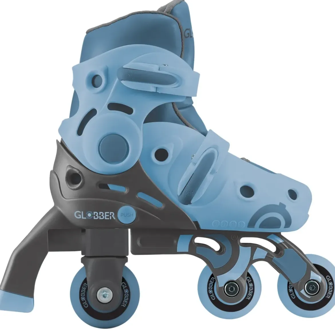 Pattini Bambini Regolabili 2 in 1 Celeste Taglia 30-33 Inline Learning