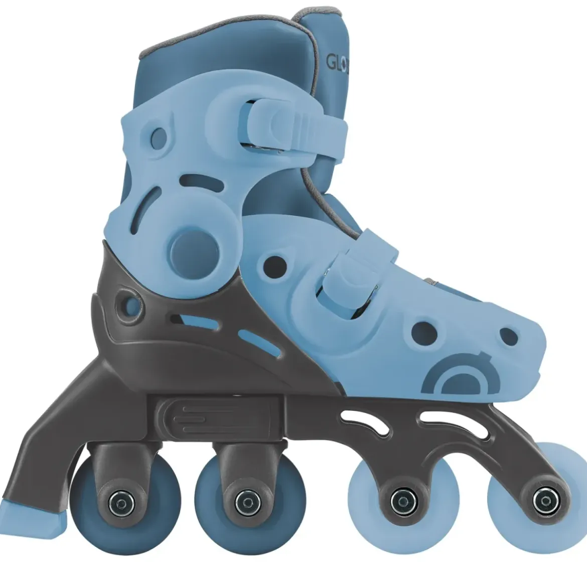Pattini Bambini Regolabili 2 in 1 Celeste Taglia 30-33 Inline Learning