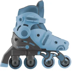 Pattini Bambini Regolabili 2 in 1 Celeste Taglia 30-33 Inline Learning