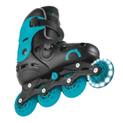 Pattini in Linea per Bambini Taglia 34-37 LED Freno Posteriore Blu
