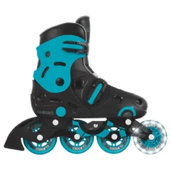 Pattini in Linea per Bambini Taglia 34-37 LED Freno Posteriore Blu