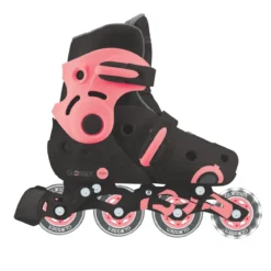 Pattini in Linea per Bambini Taglia 34-37 LED Freno Posteriore Rosa