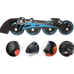 Pattini per Bambini 35-38 2 In 1 Regolabili in Linea 4 Rotelle