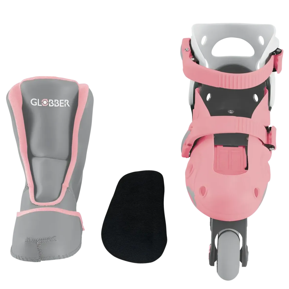 Pattini per Bambini 2 in 1 Regolabili Taglia 26–29 Rosa Pastello