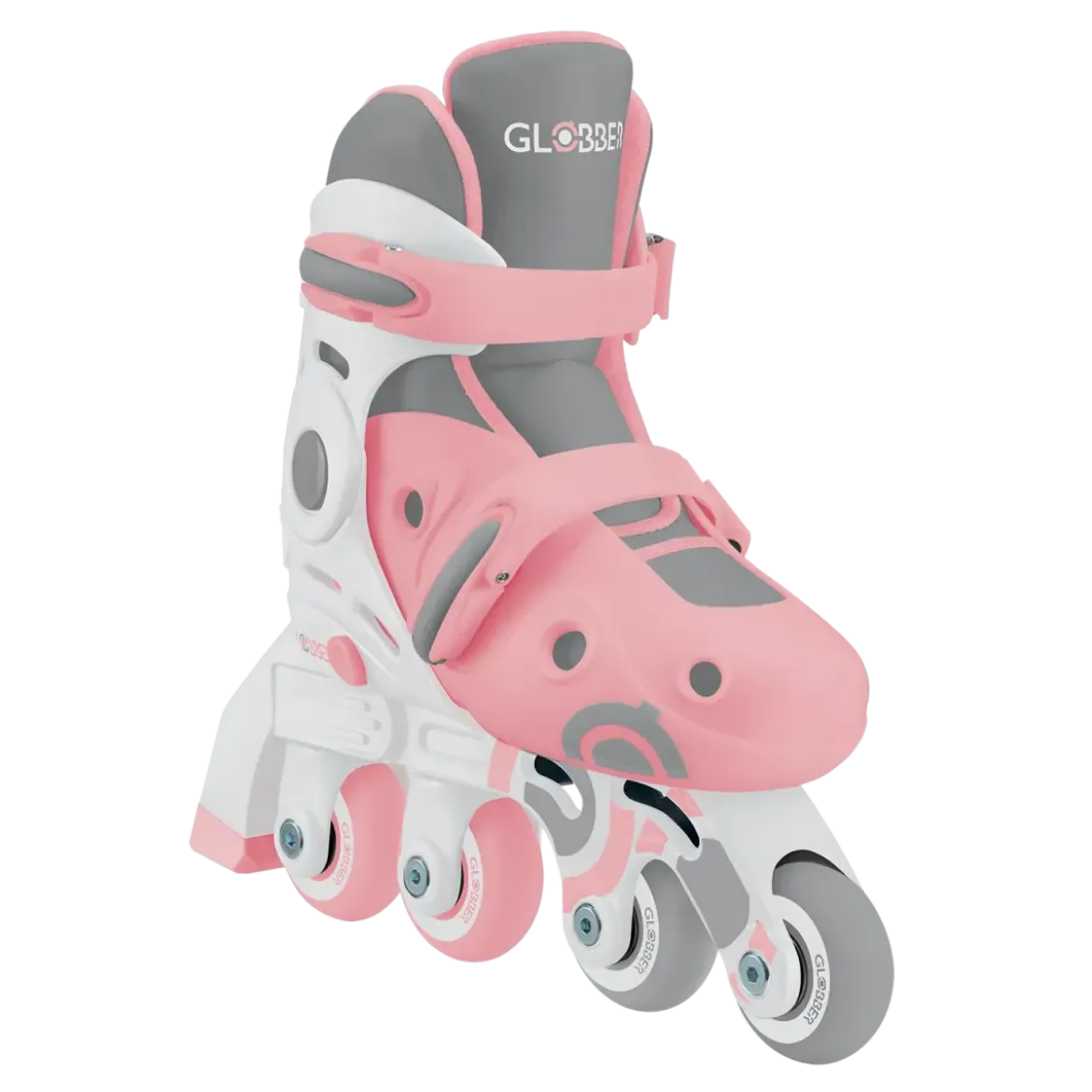 Pattini per Bambini 2 in 1 Regolabili Taglia 26–29 Rosa Pastello