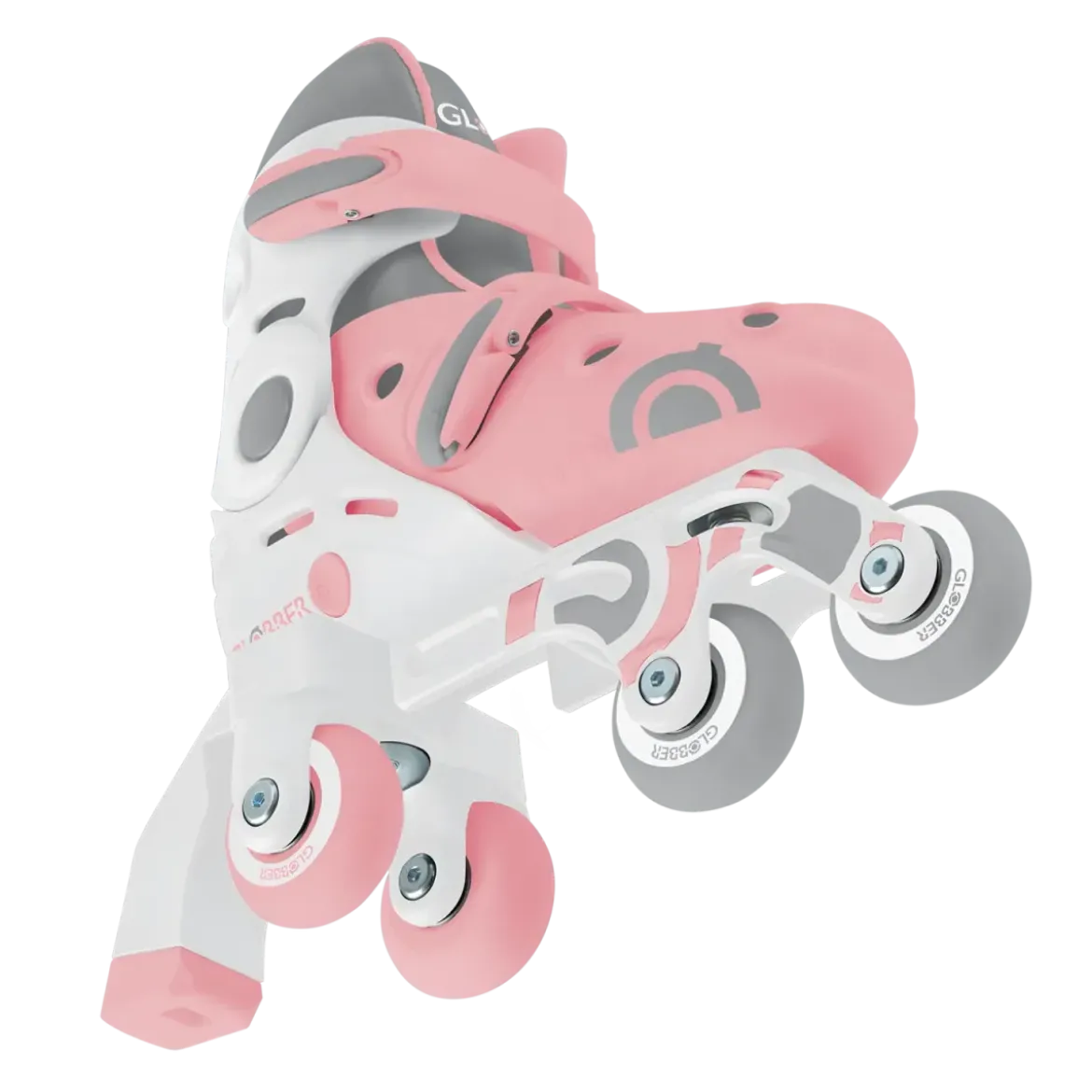 Pattini per Bambini 2 in 1 Regolabili Taglia 26–29 Rosa Pastello