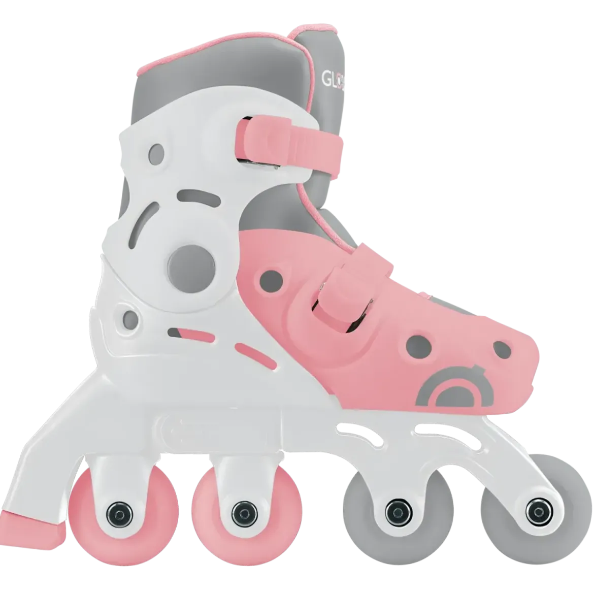 Pattini per Bambini 2 in 1 Regolabili Taglia 26–29 Rosa Pastello