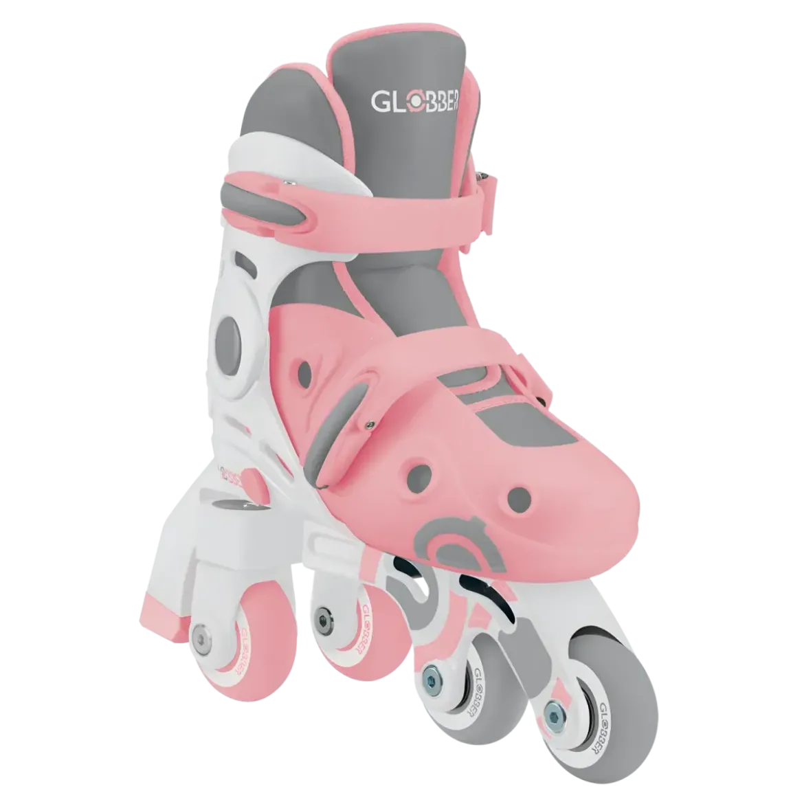 Pattini per Bambini 2 in 1 Regolabili Taglia 26–29 Rosa Pastello