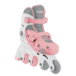 Pattini per Bambini 2 in 1 Regolabili Taglia 26–29 Rosa Pastello