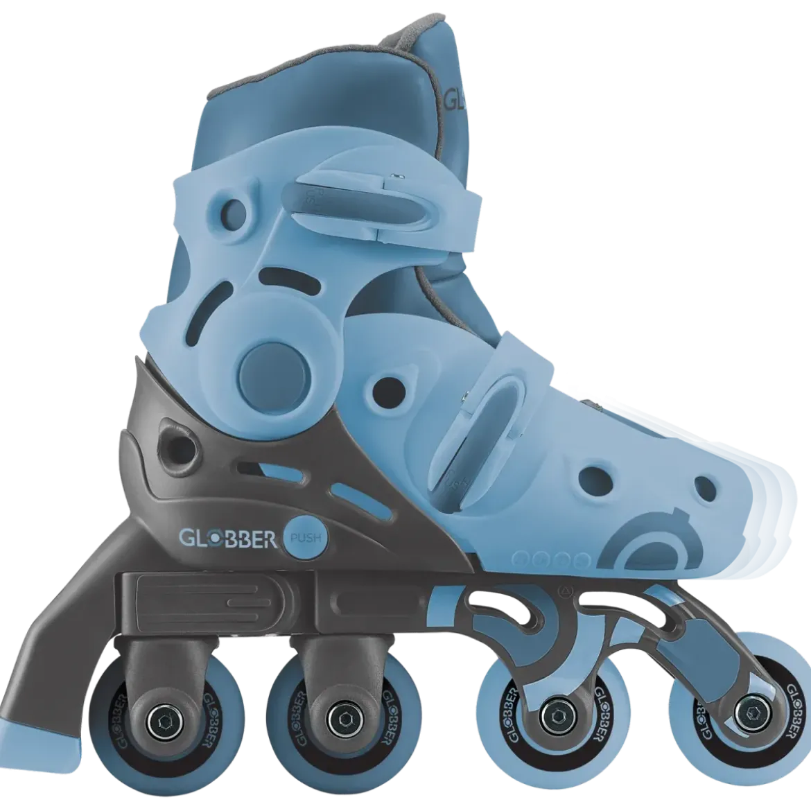 Pattini per Bambini 2 in 1 Regolabili Taglia 26–29 Celeste Pastello
