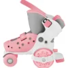 Pattini per Bambini 4 Ruote Regolabili Rosa Pastello Taglia 26-29
