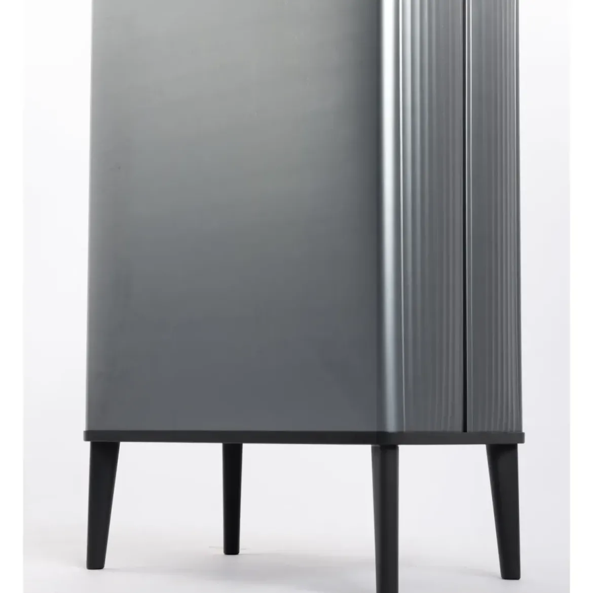 Pattumiera Keter 54L Grigio Perlato Apertura Push per Cucina con Gambe
