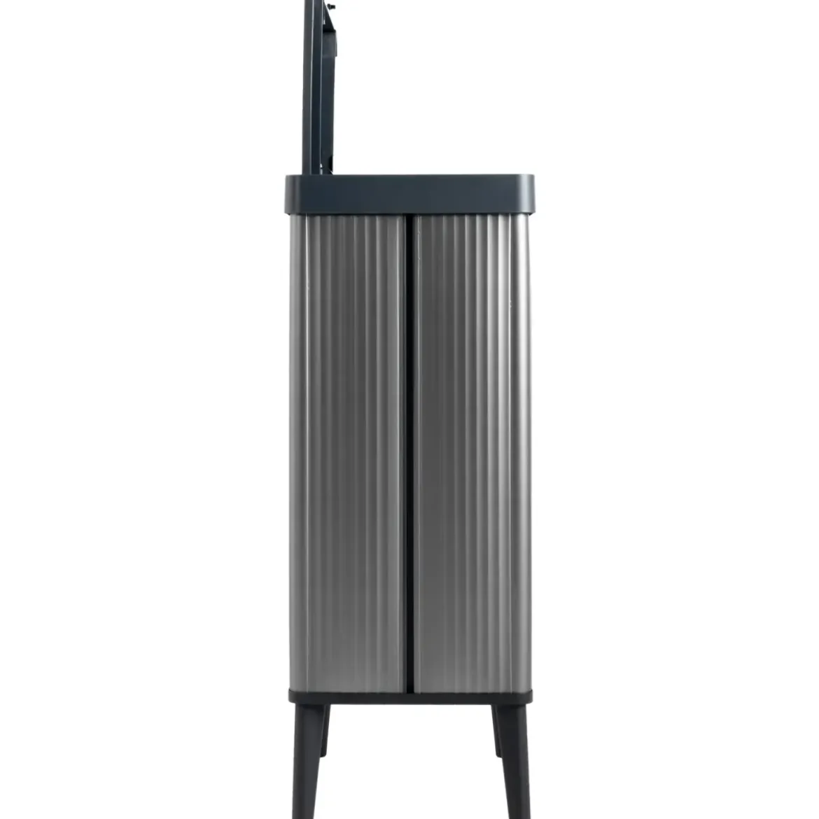Pattumiera Keter 54L Grigio Perlato Apertura Push per Cucina con Gambe