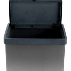 Pattumiera Keter 54L Grigio Perlato Apertura Push per Cucina con Gambe
