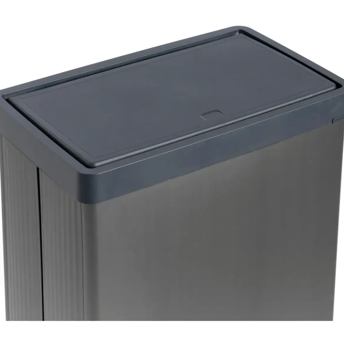 Pattumiera Keter 54L Grigio Perlato Apertura Push per Cucina con Gambe