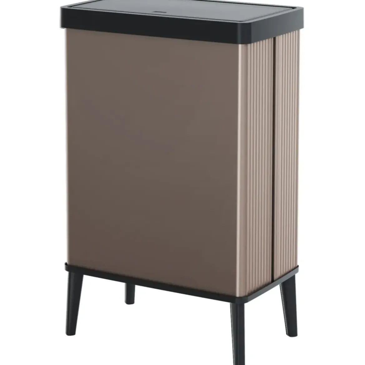 Pattumiera Keter 54L Rosa Perlato Apertura Push per Cucina con Gambe