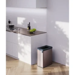 Pattumiera Keter 54L Rosa Perlato Differenziata Materiale Riciclato