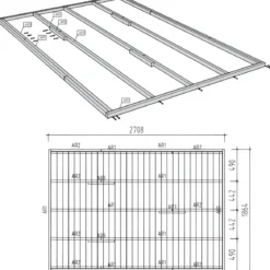 Pavimento per Casetta Chiosco in Legno da Giardino 273x190 cm