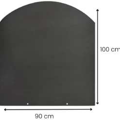 Pedana Salvapavimento per Stufa a Legna Pellet in Acciaio 100x90 cm