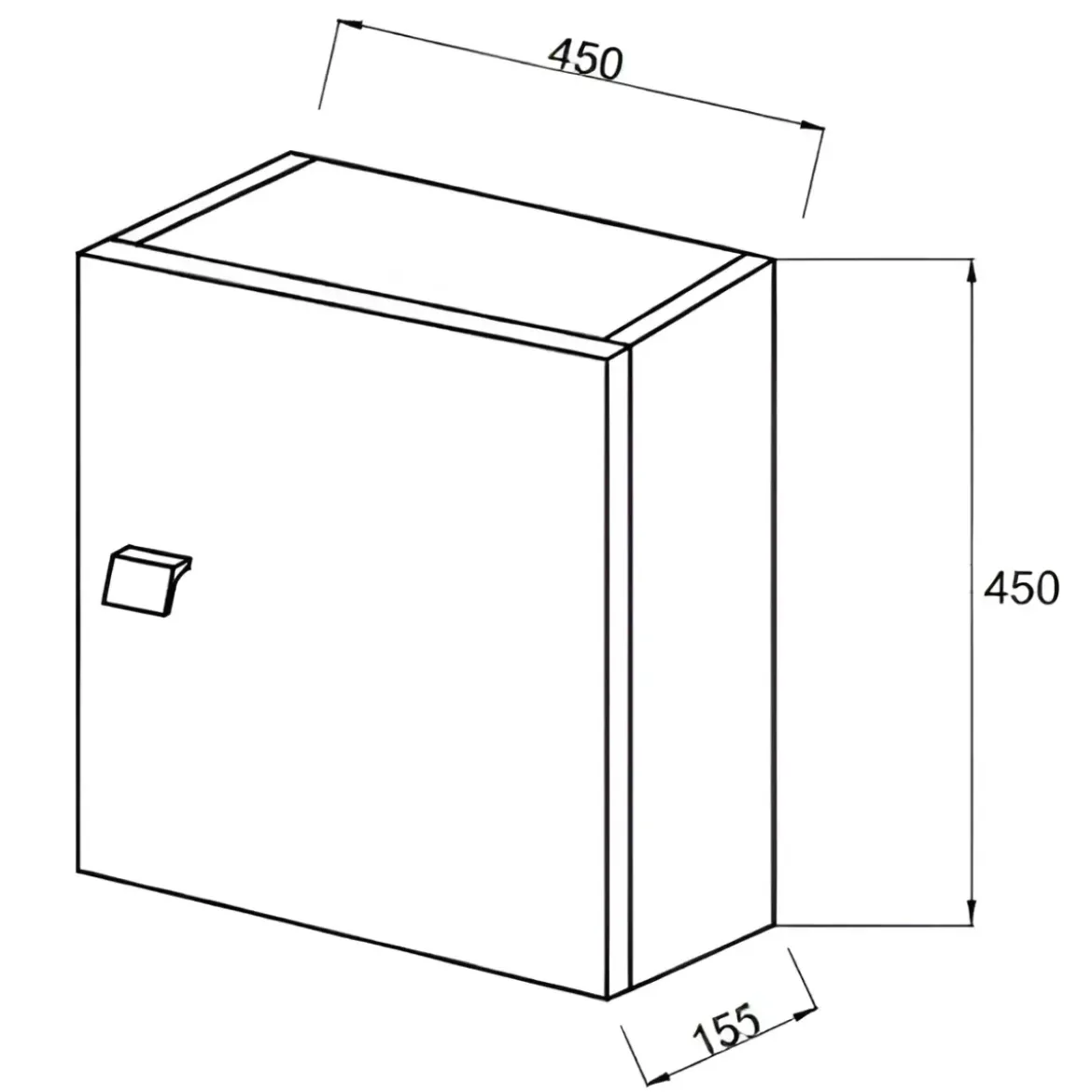 Pensile Bagno Sospeso Cubo 45x45 Rovere Grigio Reversibile Salvaspazio