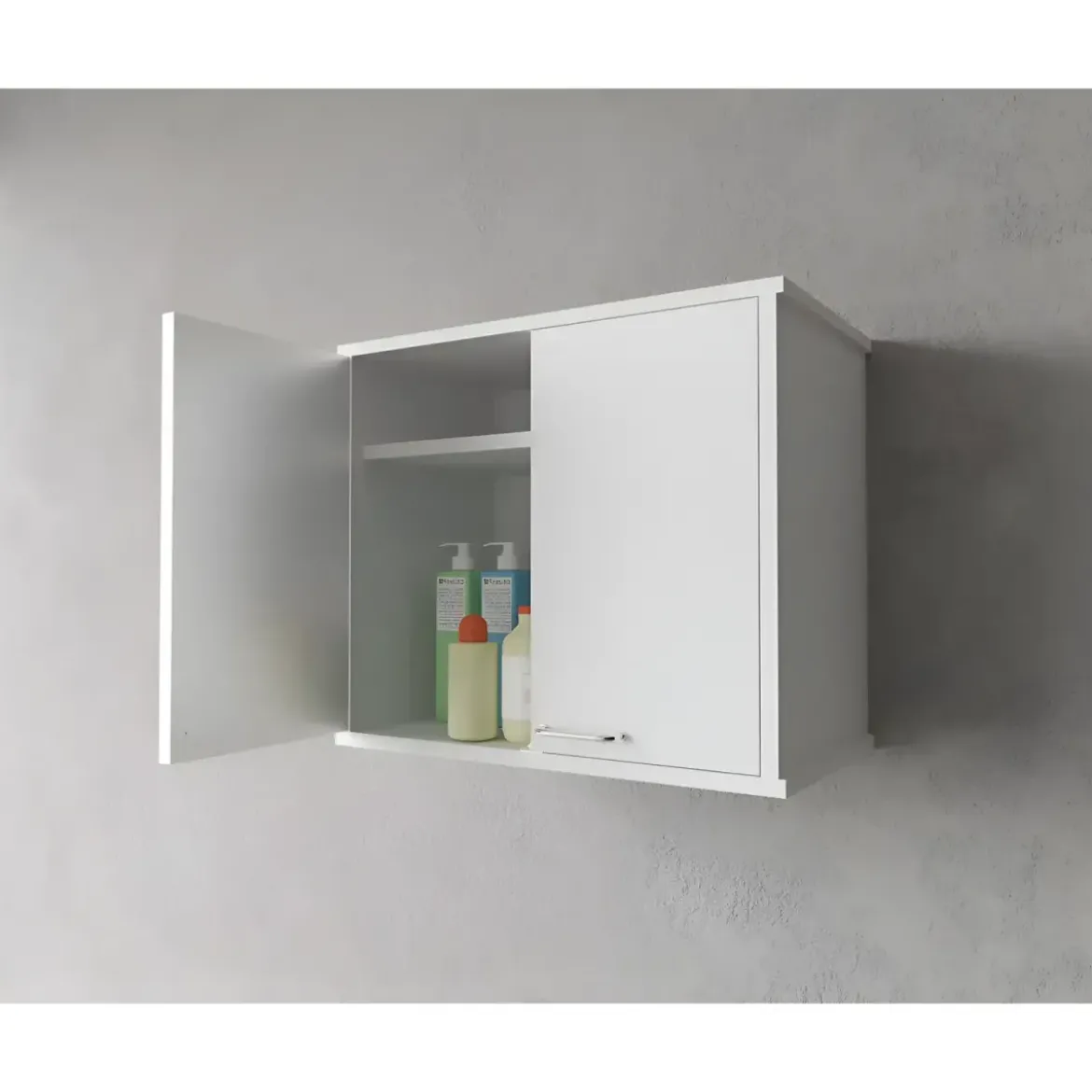 Pensile Lavanderia 60x34x52,5 cm PVC 1 Anta Bianco Bagno