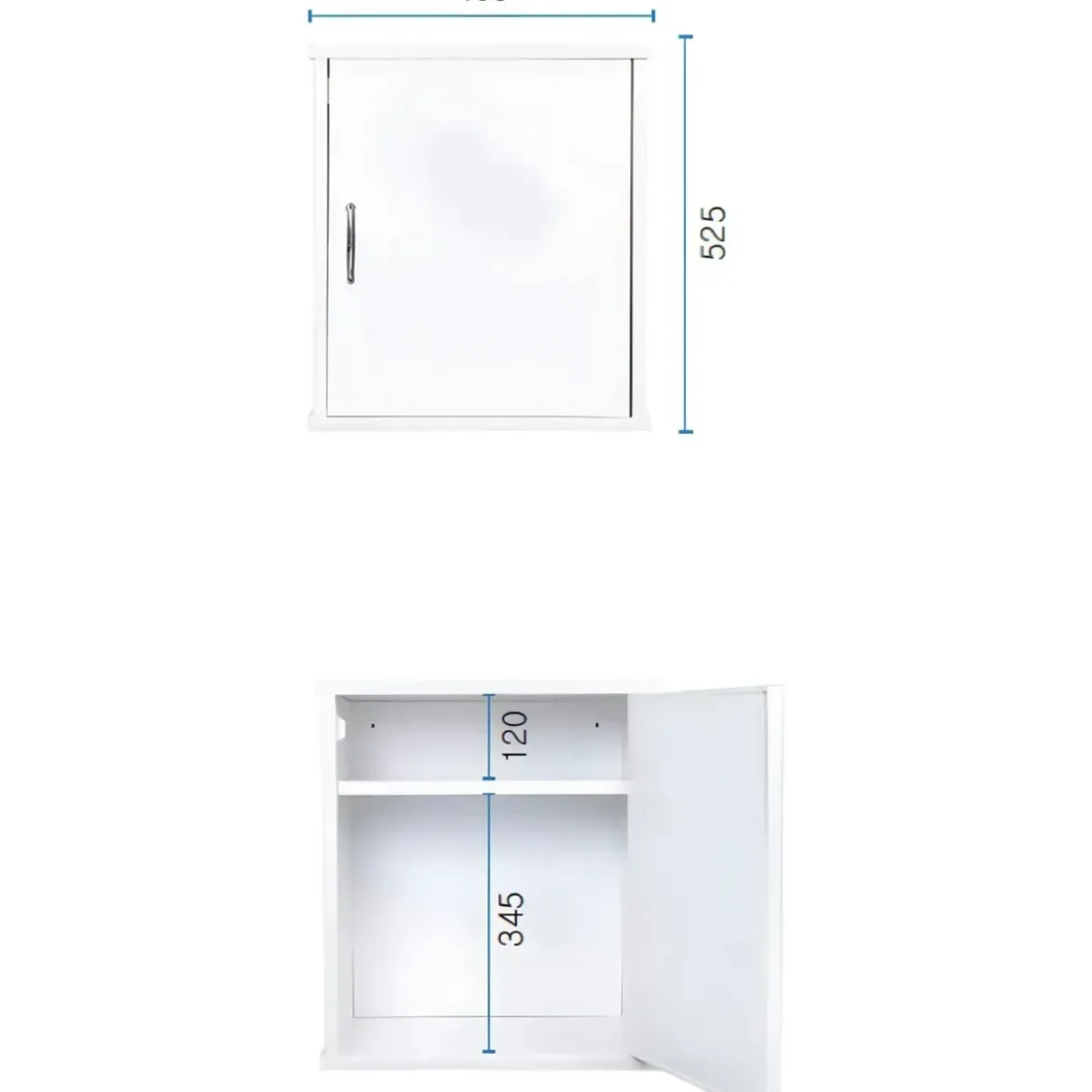 Pensile Lavanderia 46,5x34x52,5 cm PVC 1 Anta Bianco Salvaspazio