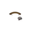 Pensilina Alluminio 160x120 Arco Tettoia Tonda Fume Satinato con Sgocciolatoio