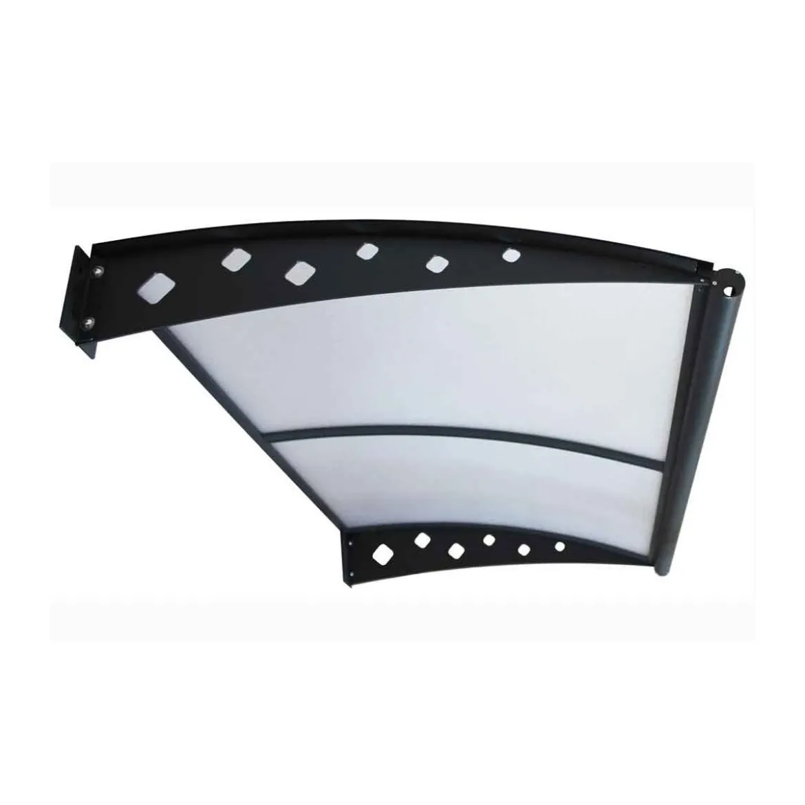 Pensilina in Alluminio 150x100 Policarbonato 3.6 mm Tettoia Moderna da Esterno