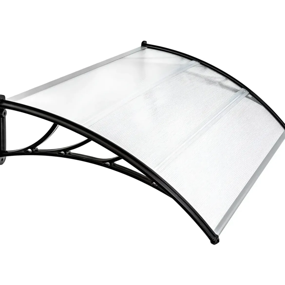Pensilina in Policarbonato Trasparente 105x80 cm Tettoia Modulare
