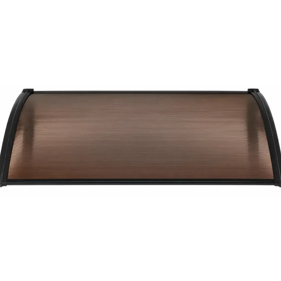 Pensilina Policarbonato Alveolare Fumè 150x100 cm con Supporti ABS