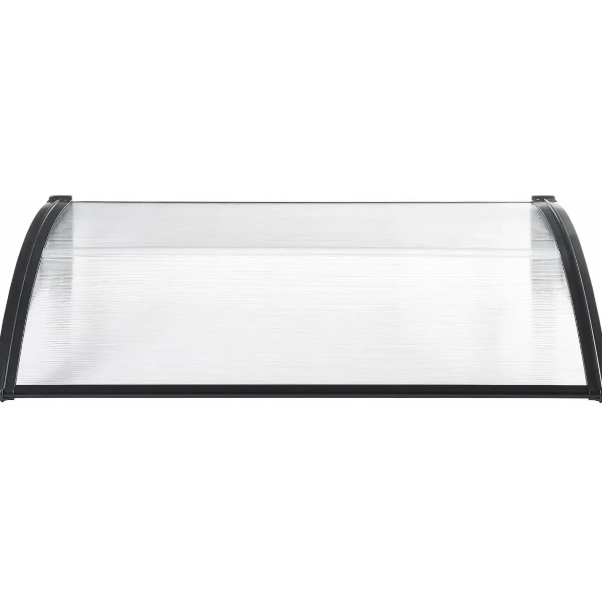 Pensilina Policarbonato Alveolare Trasparente 120x100 cm Supporti ABS
