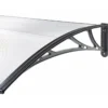 Pensilina Policarbonato Alveolare Trasparente 150x100 cm Supporti ABS