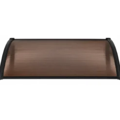 Pensilina Policarbonato Alveolare Fumè 120x80 cm con Supporti ABS