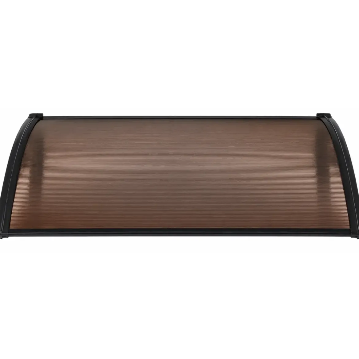 Pensilina Policarbonato Alveolare Fumè 120x80 cm con Supporti ABS