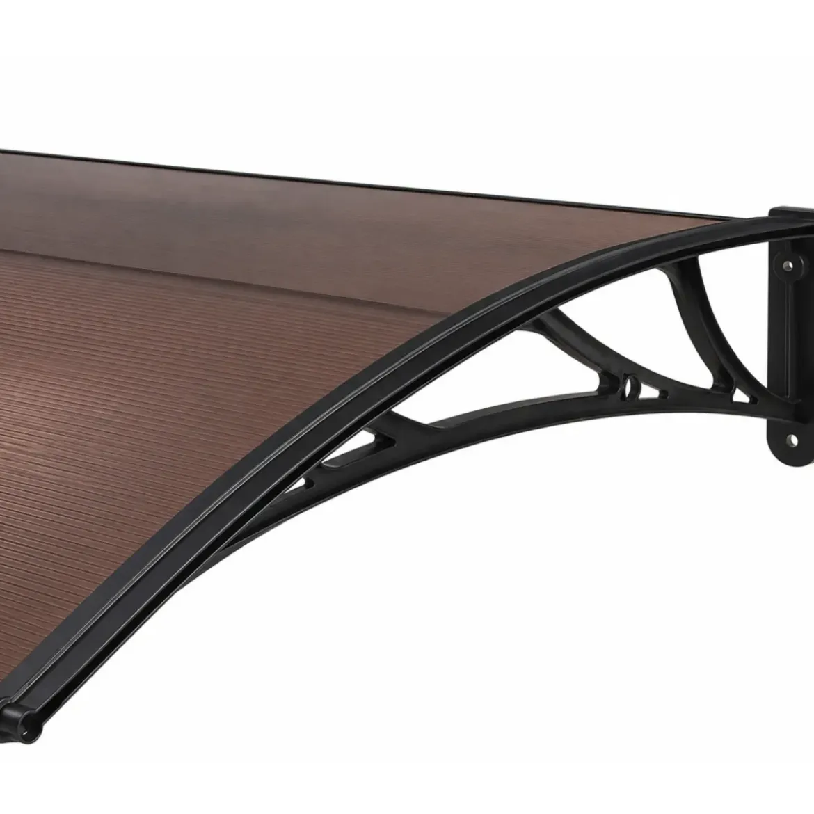 Pensilina Policarbonato Alveolare Fumè 120x80 cm con Supporti ABS