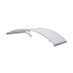 Pensilina Tettoia 160x120 in Policarbonato ad Arco di Alluminio per Copri Porta