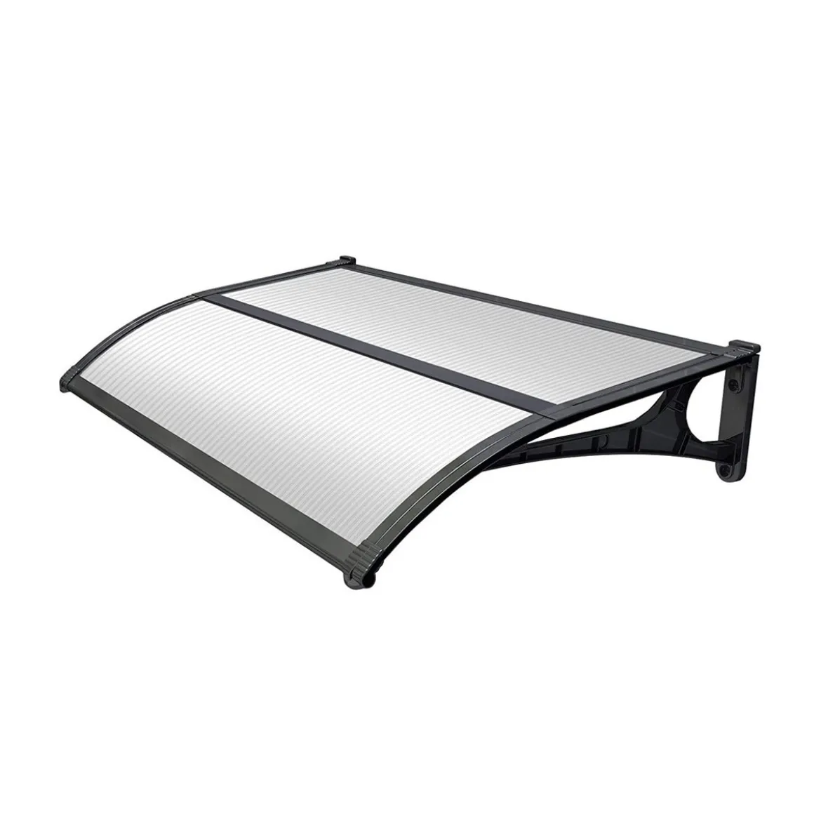 Pensilina Tettoia 135x100 Modulare ABS Copertura Policarbonato Alveolare Bianco