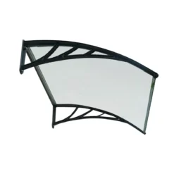 Pensilina Tettoia 150x100 Policarbonato Trasparente Porta Finestra Alveolare