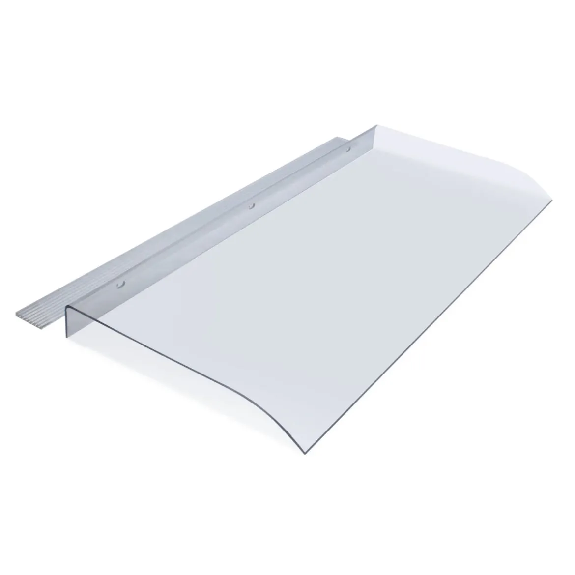 Pensilina 120x44.5 cm in Policarbonato Compatto Trasparente Antipioggia