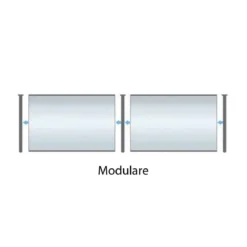 Pensilina 100x80 in Policarbonato Alveolare Trasparente Modulare