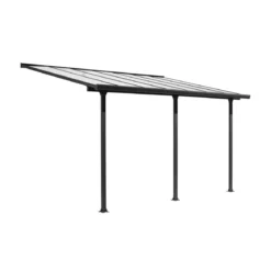 Pergola Addossata 4x3 in Alluminio Gazebo da Giardino Terrazzo