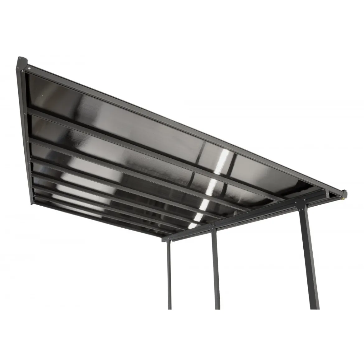 Pergola Addossata 5x3 in Alluminio Gazebo da Giardino Terrazzo Pergolato