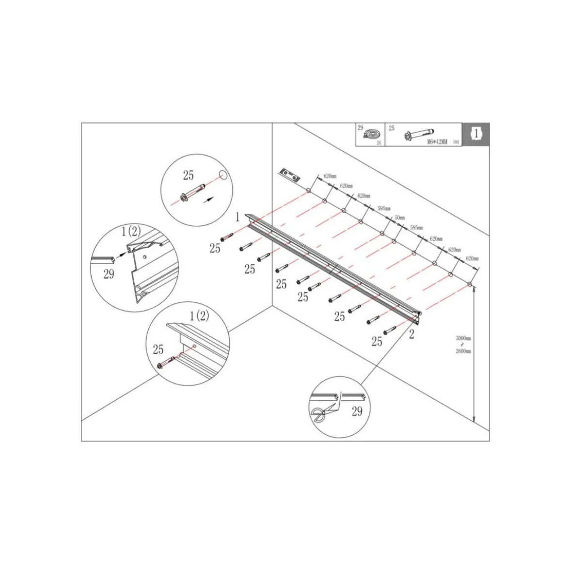 Pergola Addossata 5x3 in Alluminio Gazebo da Giardino Terrazzo Pergolato