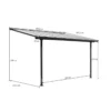 Pergola Addossata 3x3 in Alluminio Gazebo da Giardino Terrazzo Pergolato