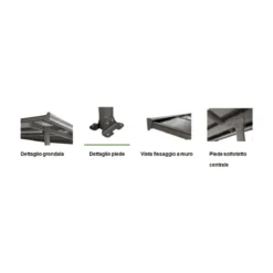 Pergola Addossata 3x3 in Alluminio Gazebo da Giardino Terrazzo Pergolato