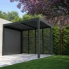Pergola Bioclimatica Alluminio con Tenda Pannelli Privacy 240x300 cm
